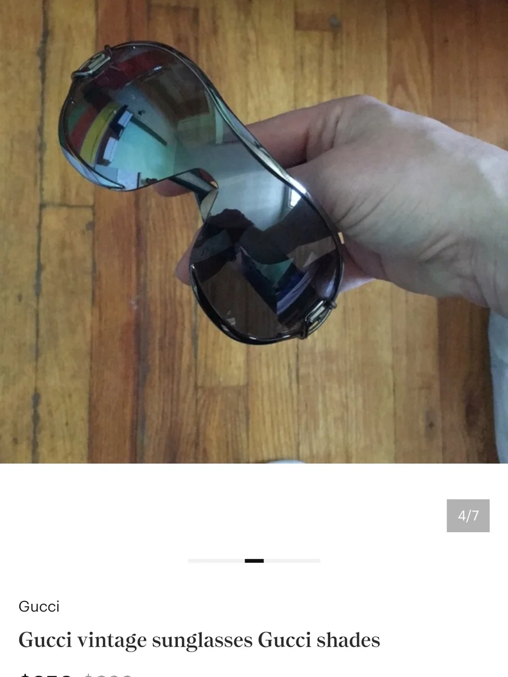 Gucci Black Sunglasses with Silver Buckle Accent